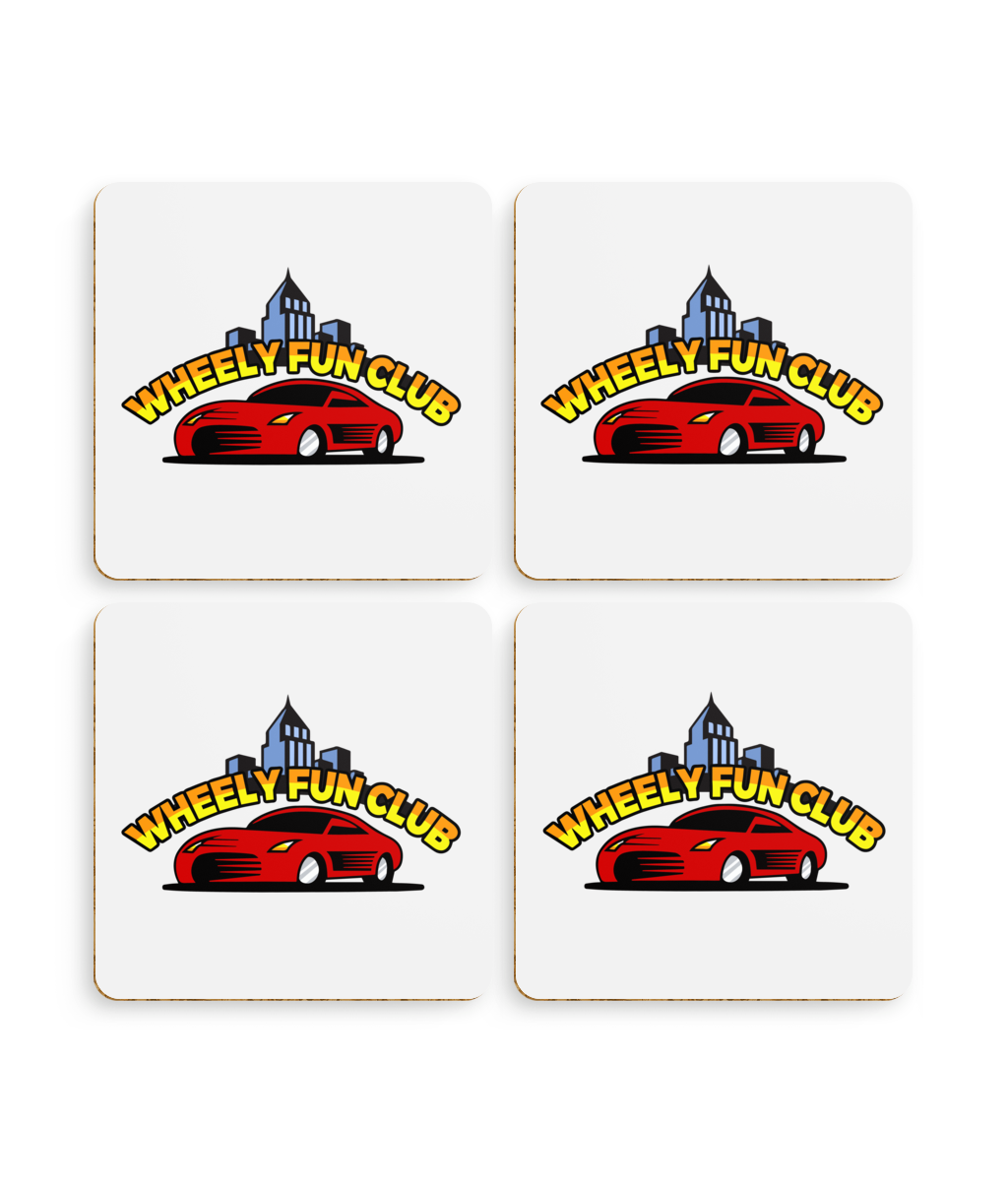 Wheely Fun Club Set of 4 Coasters